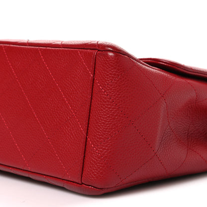 Chanel Caviar Quilted Maxi Single Flap Red 9 of 9