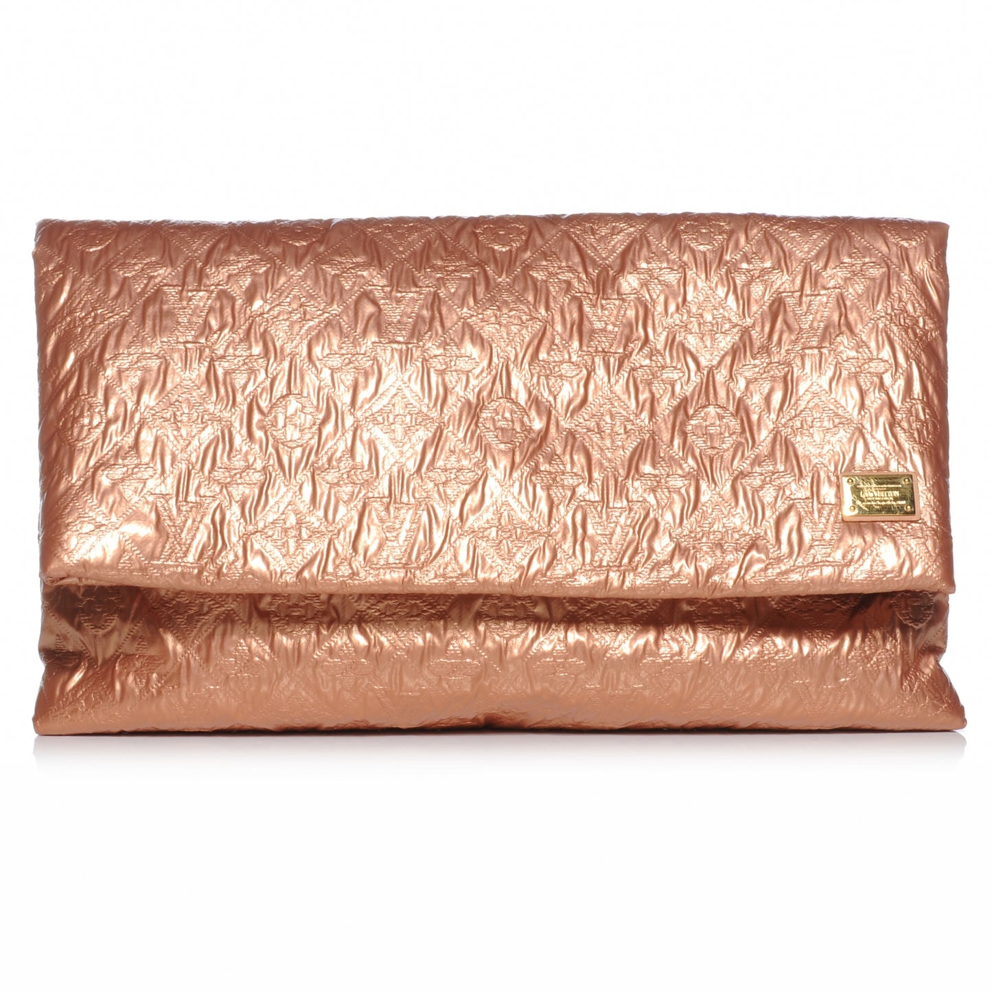 Jacquard Quilted Monogram Limelight Clutch GM Rose Gold