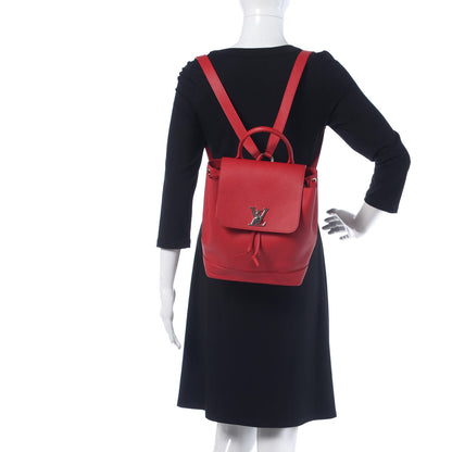 Louis Vuitton Soft Calfskin Lockme Backpack Rubis 2 of 11