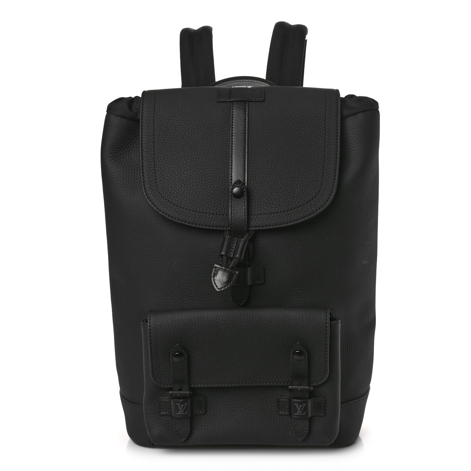 Louis Vuitton Taurillon Christopher Slim Backpack Black 1 of 8