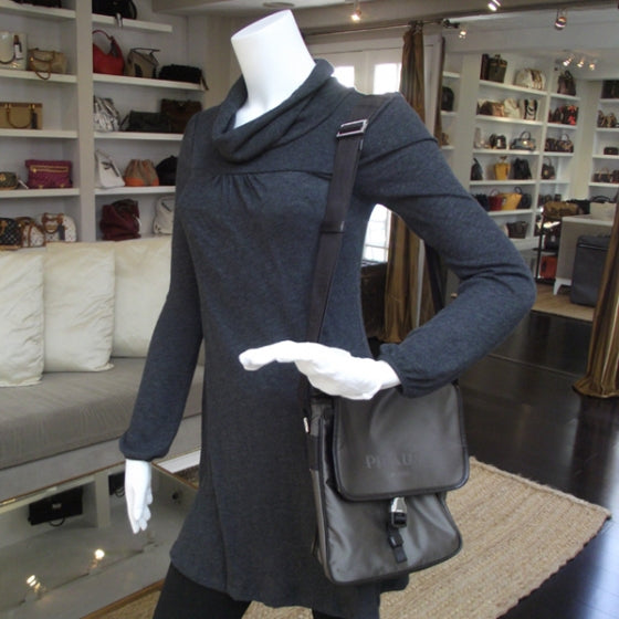 Nylon Logo Messenger Satchel