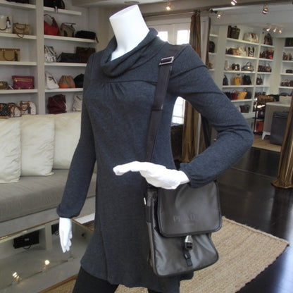 Prada Nylon Logo Messenger Satchel 2 of 11