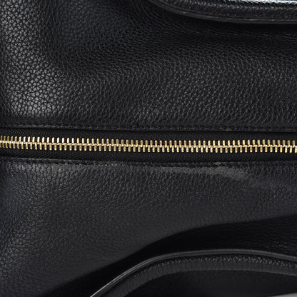 Alexander McQueen Pebbled Calfskin Large Skull Padlock Zip Around Tote Black 11 of 13