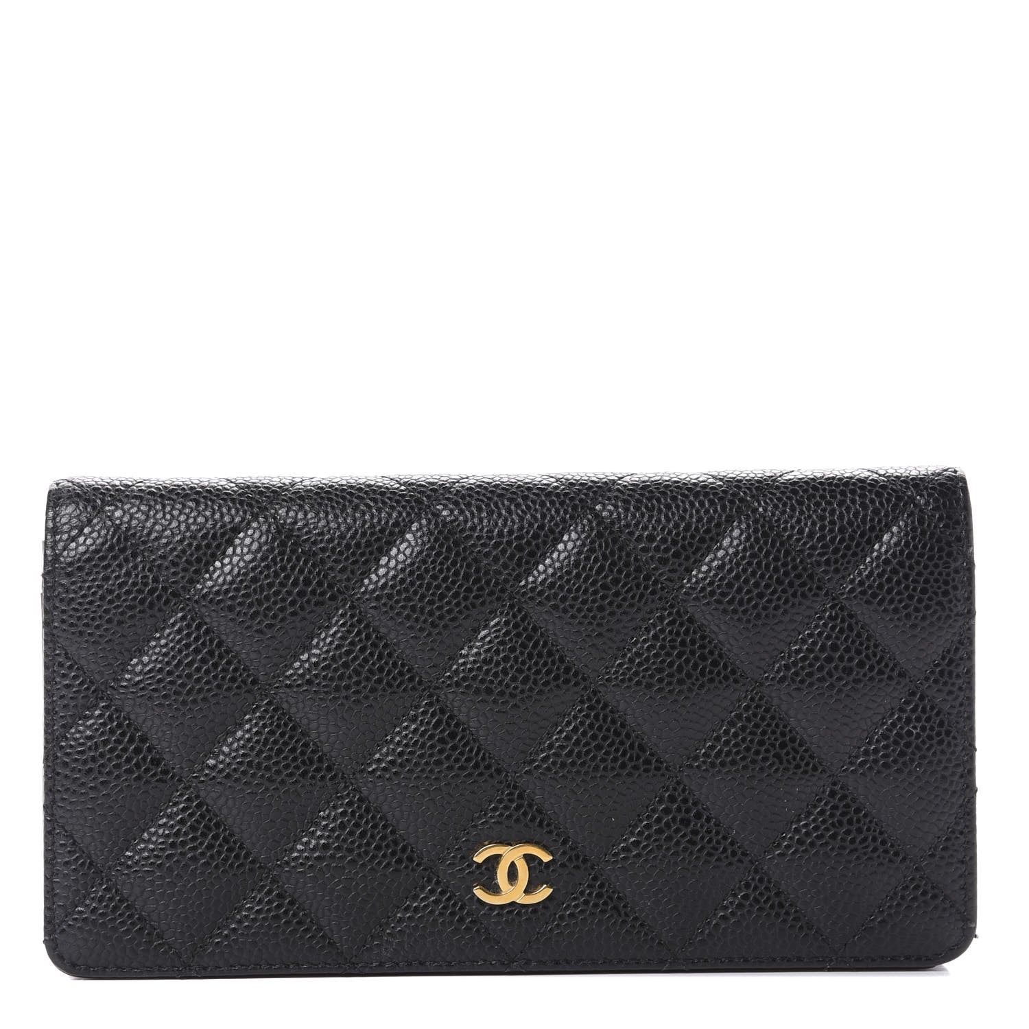 Chanel Caviar Quilted Yen Wallet Black 1 of 14