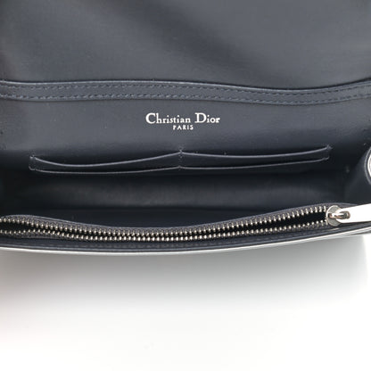 Christian Dior Metallic Micro-Cannage Diorama Wallet on Chain Pouch Argent 5 of 11