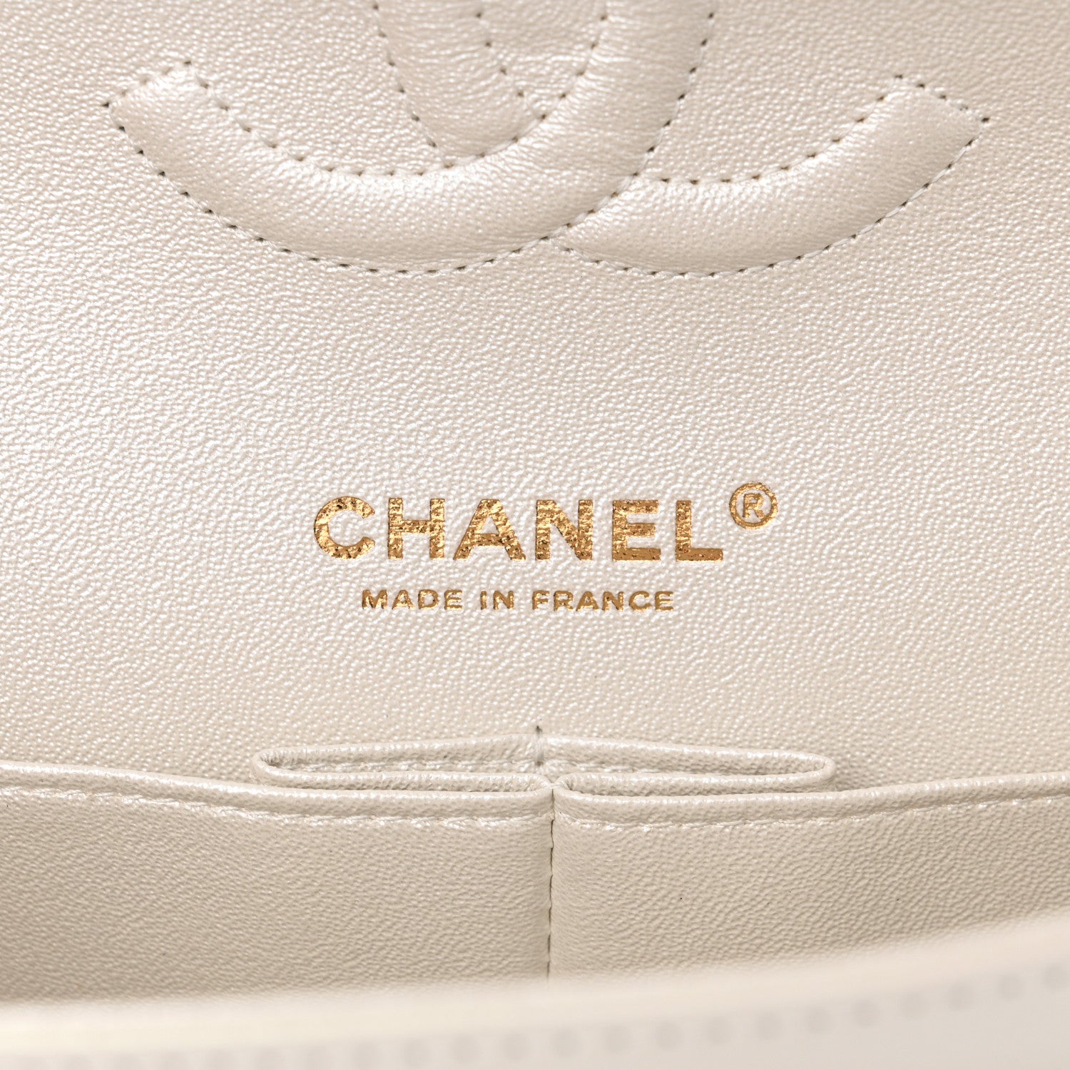 Chanel Iridescent Calfskin Quilted Medium Double Flap White 6 of 12