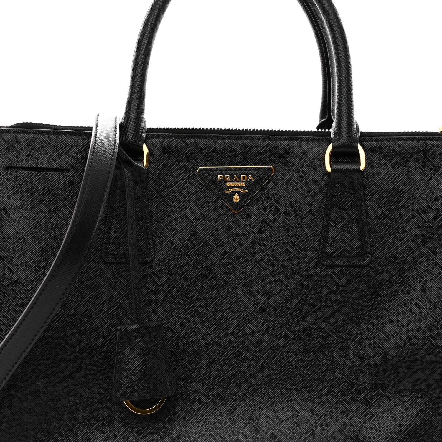 Prada Saffiano Medium Galleria Double Zip Tote Black 7 of 10