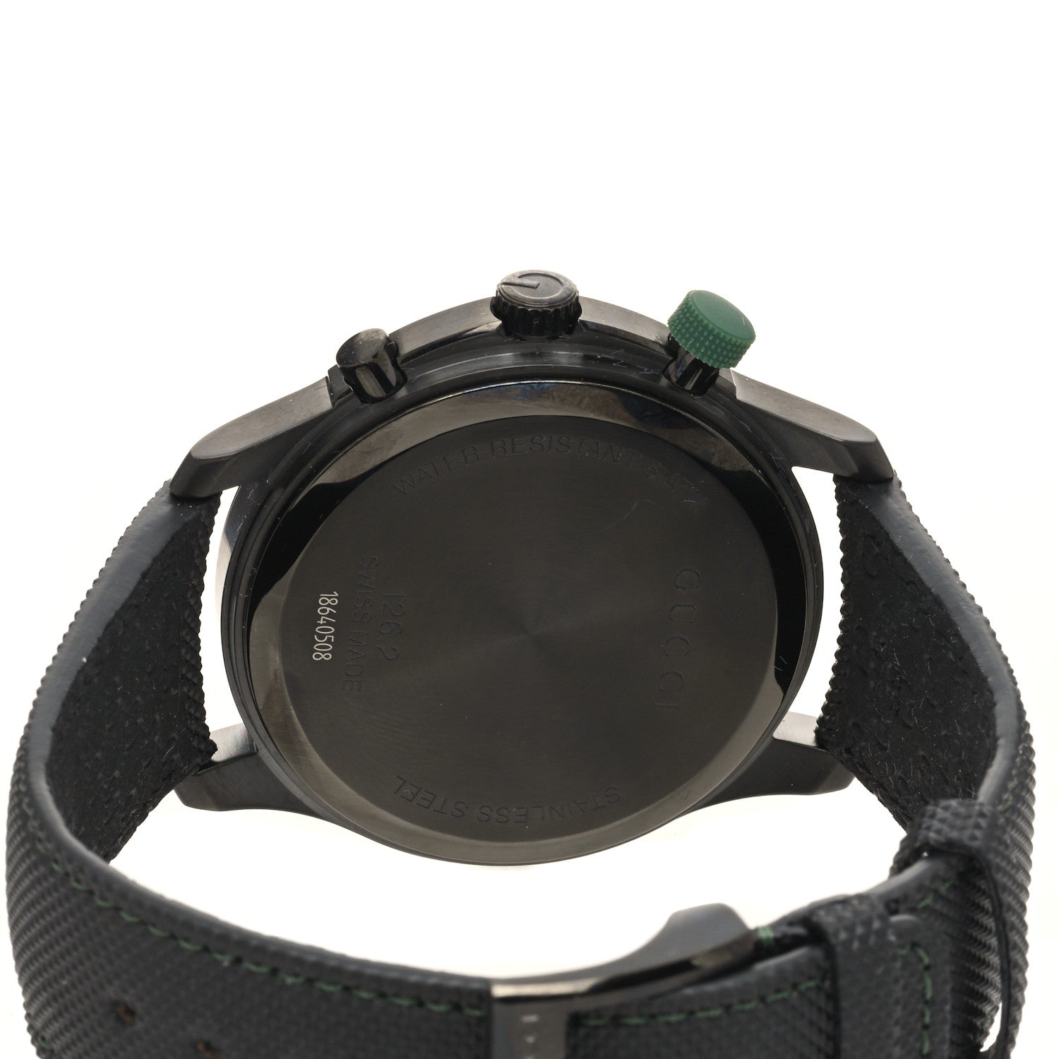 Gucci PVD Stainless Steel Nylon 45mm G-Timeless Chronograph Quartz Watch Black 4 of 4