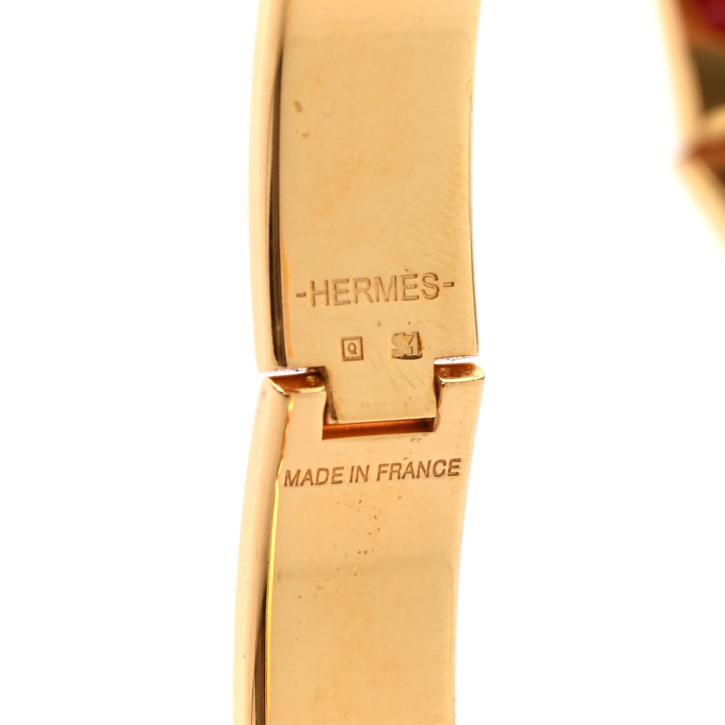 Enamel Narrow Clic Clac H Bracelet PM China Red