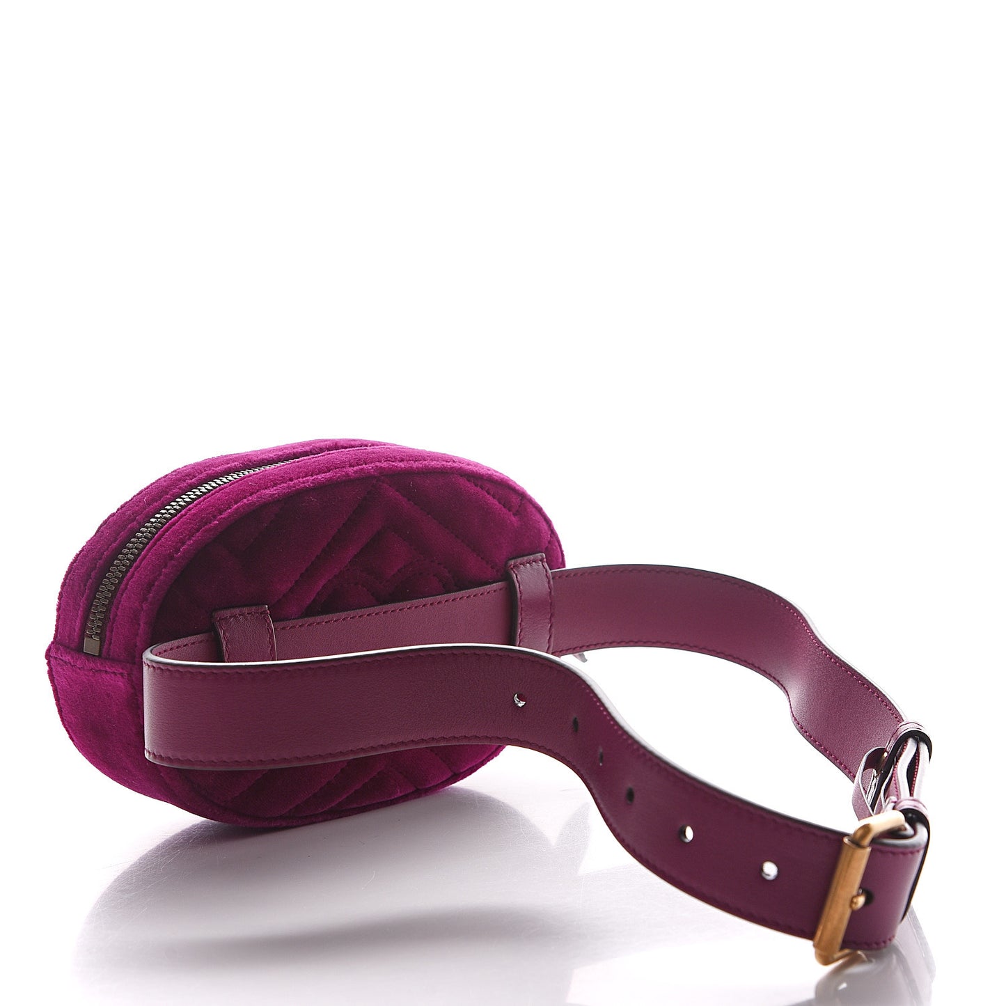Velvet Matelasse GG Marmont Belt Bag 75 30 Fuchsia Violet Cyclamen