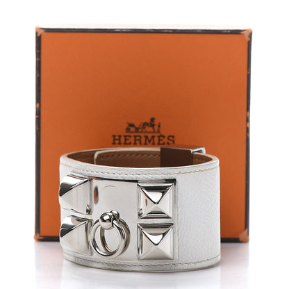 Hermes Epsom Collier de Chien CDC Bracelet S White 9 of 9