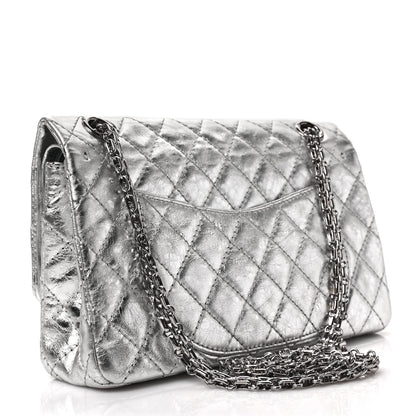 Chanel Metallic Aged Calfskin Quilted 2.55 Reissue 225 Flap Silver 2 of 10