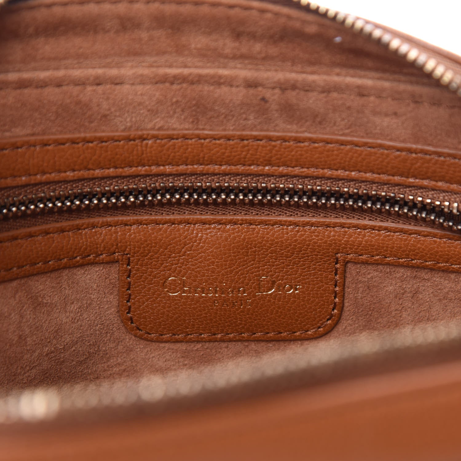 Christian Dior Goatskin Double Saddle Pouch Tan 8 of 10