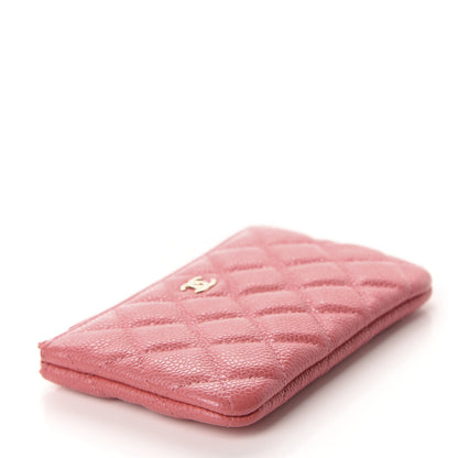 Chanel Iridescent Caviar Quilted Small Cosmetic Case Pink 4 of 8
