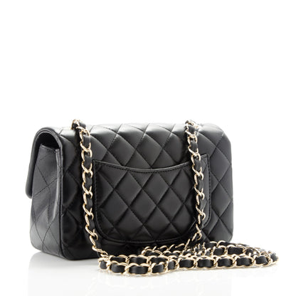 Chanel Lambskin Quilted Mini Rectangular Flap Black 3 of 8