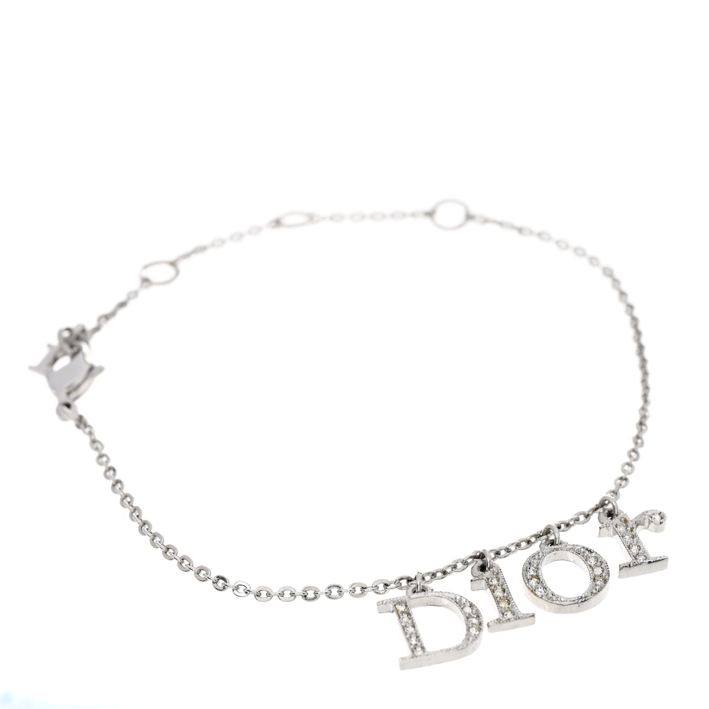 Crystal Logo Bracelet Silver