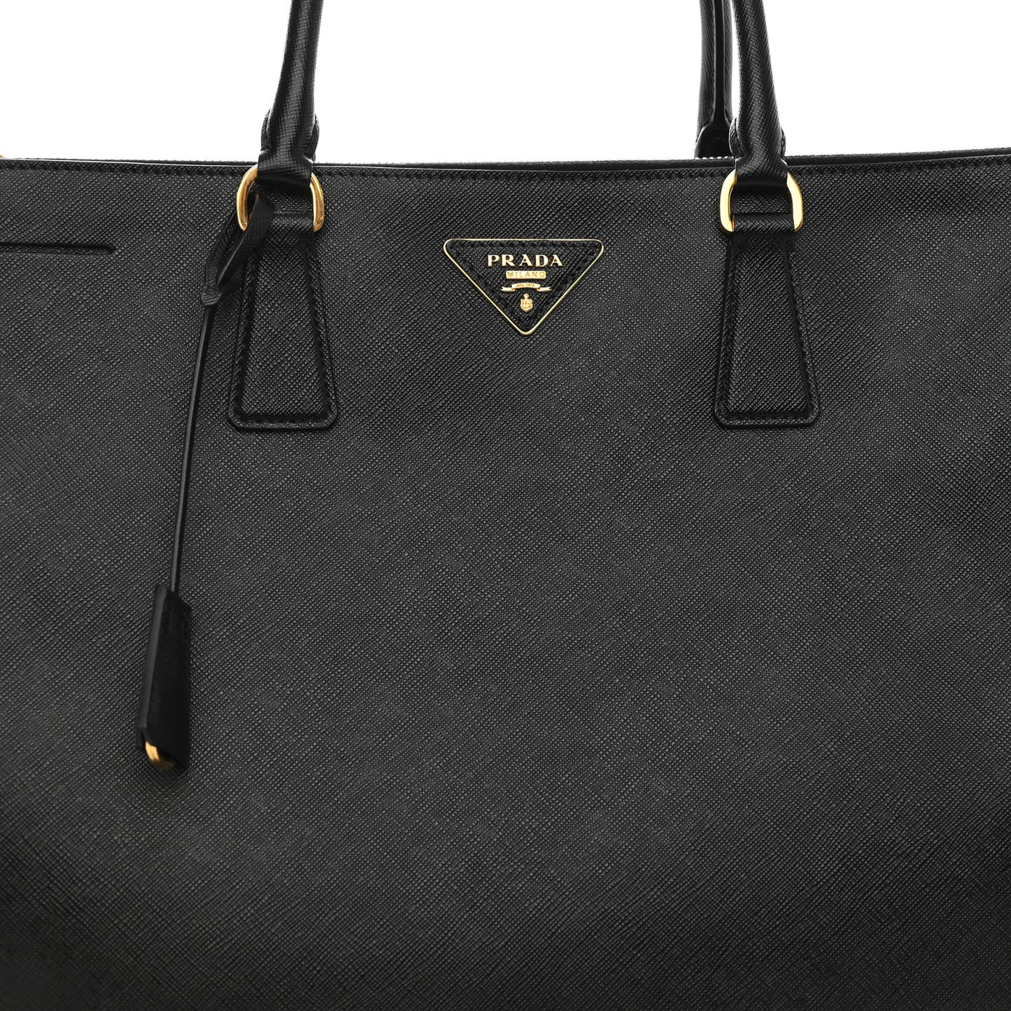 Saffiano Lux Extra Large Galleria Double Zip Tote Black