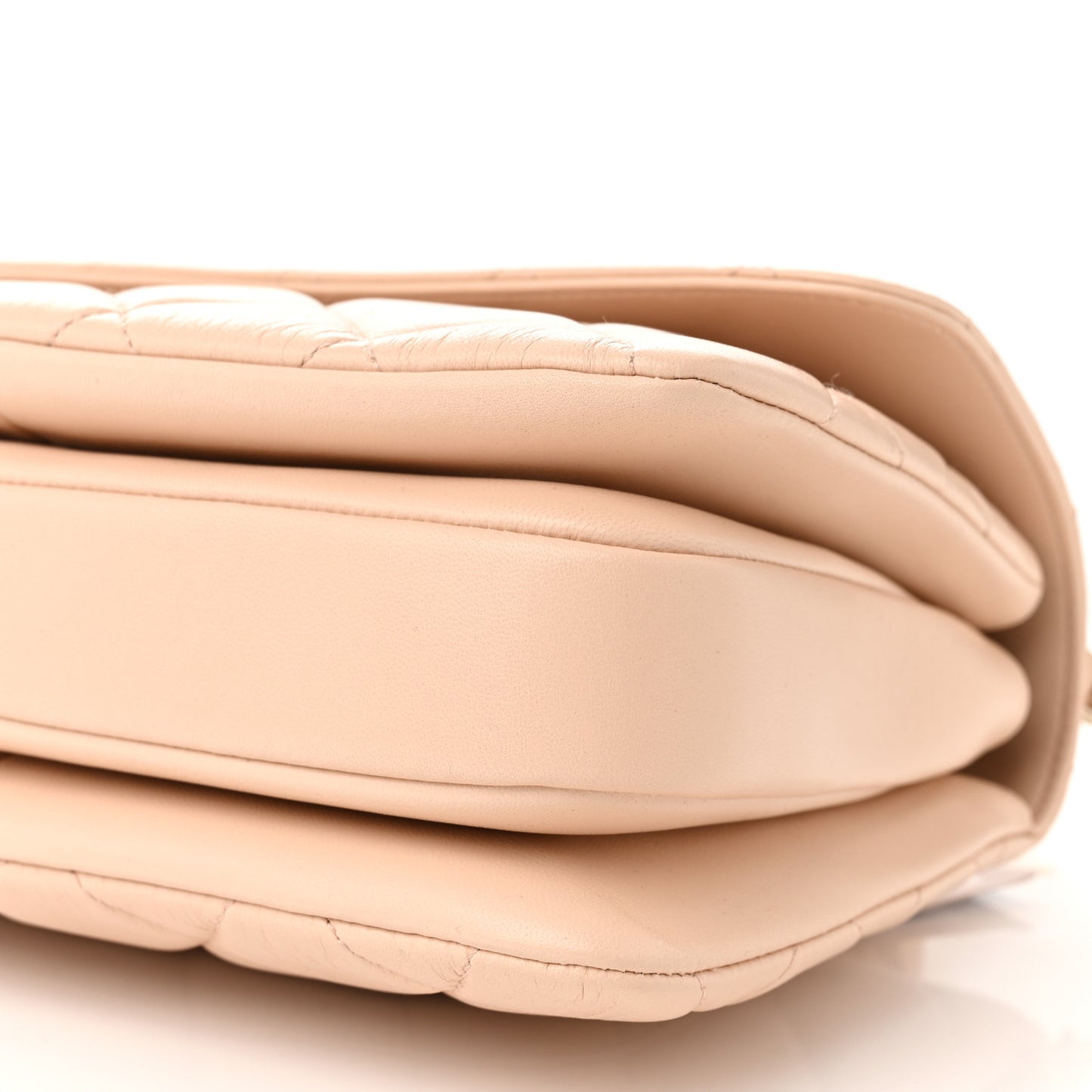 Lambskin Quilted Small Trendy CC Dual Handle Flap Bag Beige