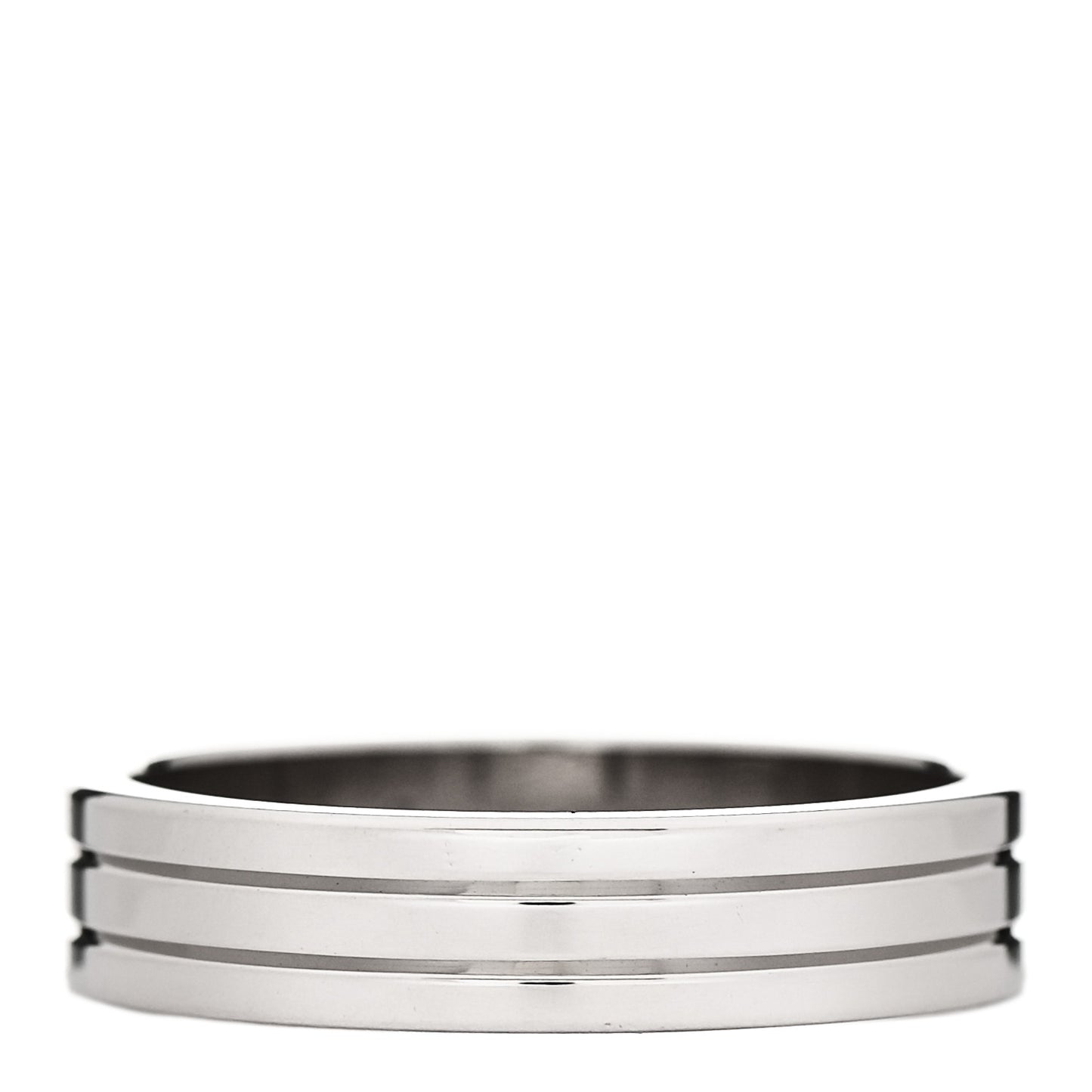 18K White Gold 4.8mm Vendome Louis Cartier Wedding Band Ring 58 8.5