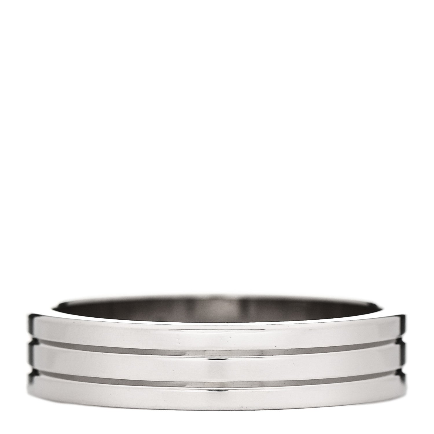 Cartier 18K White Gold 4.8mm Vendome Louis Cartier Wedding Band Ring 58 8.5 1 of 4