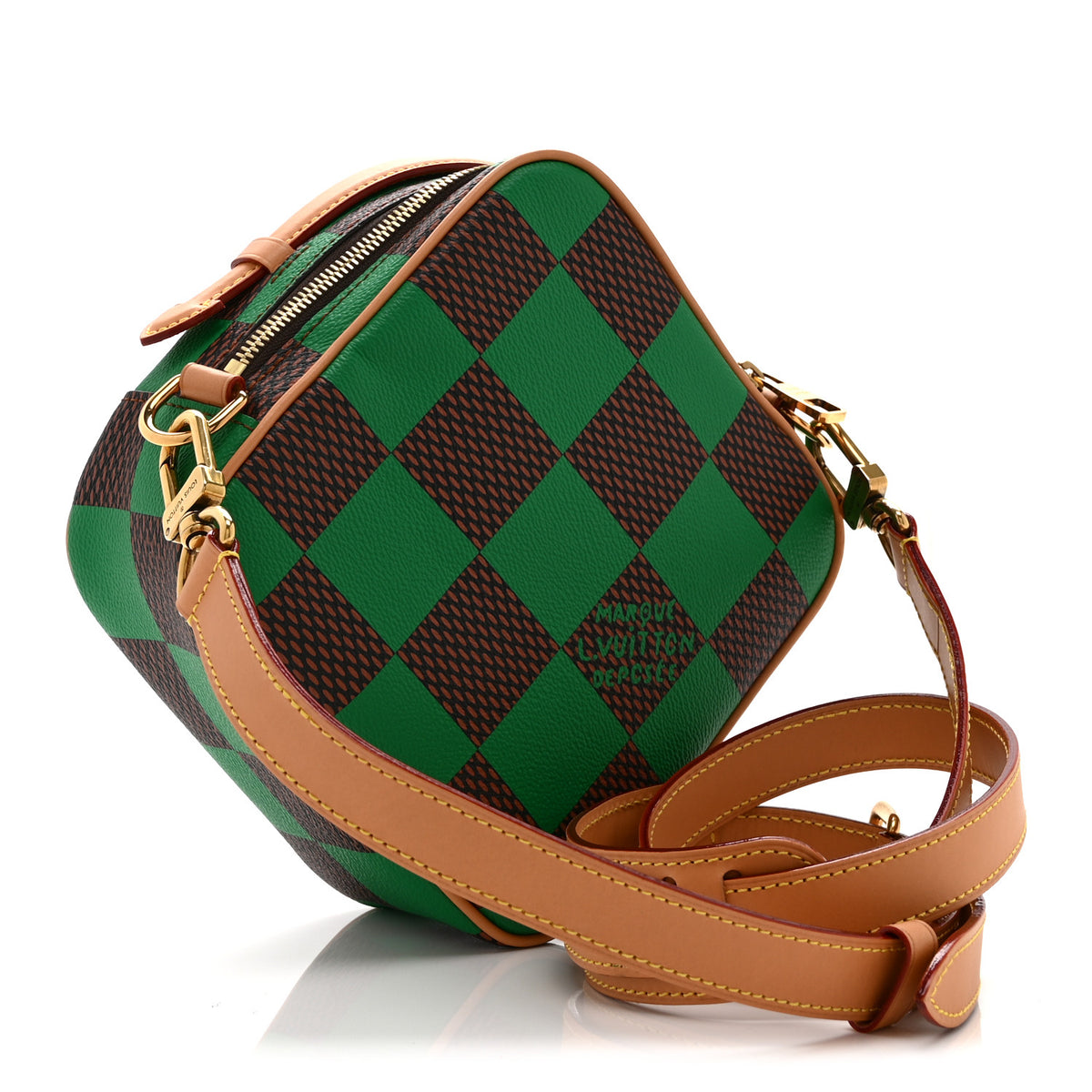Louis Vuitton Damier Pop Chess Messenger Green 3 of 9