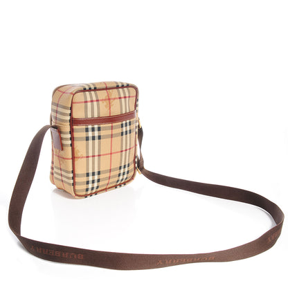 Burberry Haymarket Check Small Messenger Brown 4 of 17