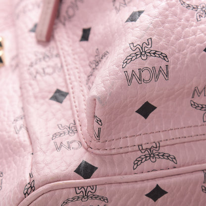MCM Visetos Small Side Stud Stark Backpack Pink 13 of 16
