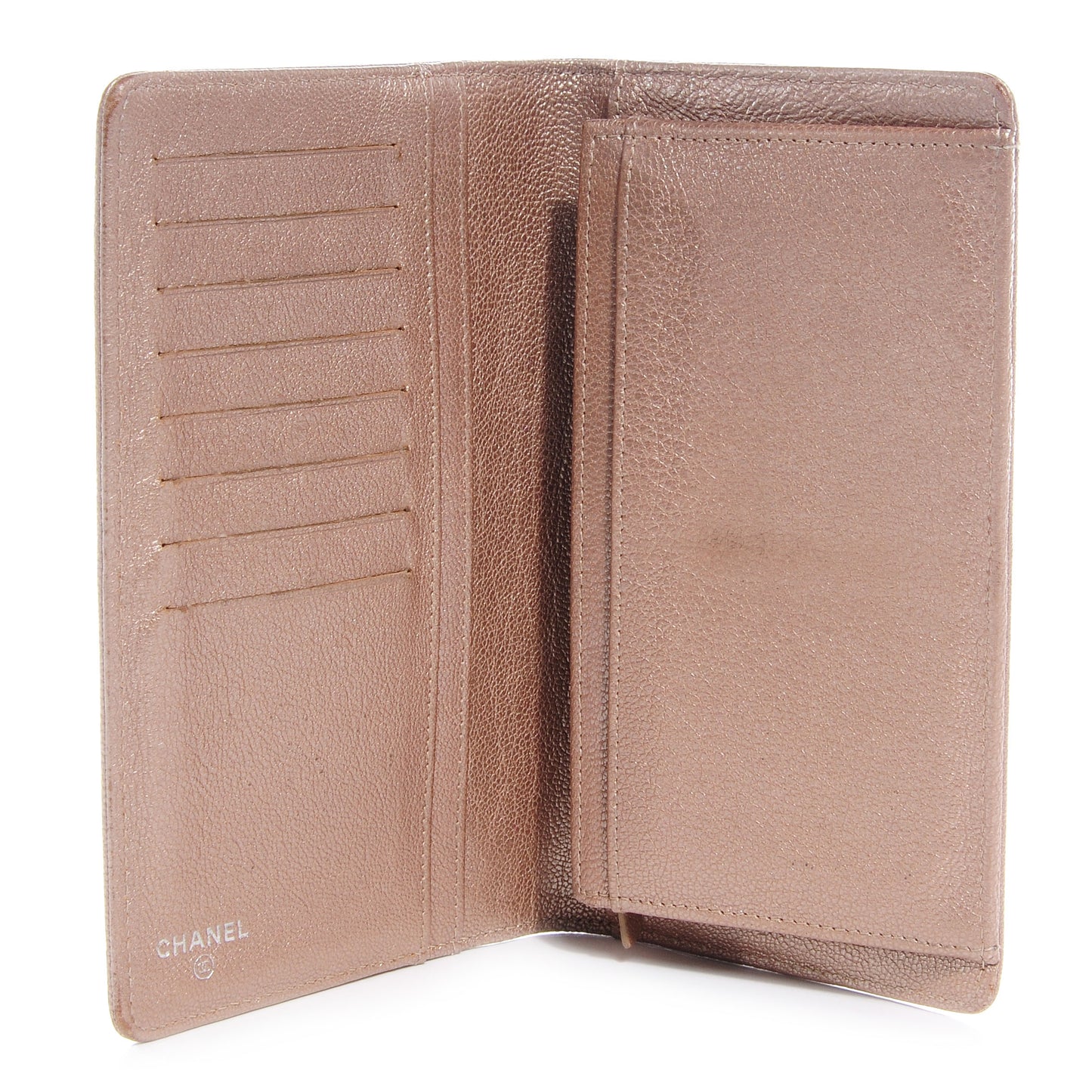 Diamond Stitched Yen Wallet Silver