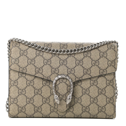 Gucci GG Supreme Monogram Mini Dionysus Chain Wallet Beige Black 1 of 17