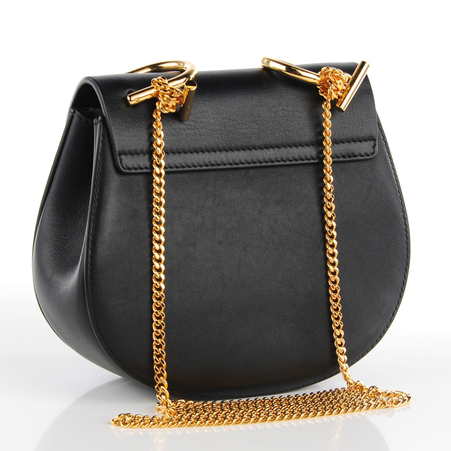 Chloe Suede Calfskin Mini Drew Shoulder Bag Black 3 of 9