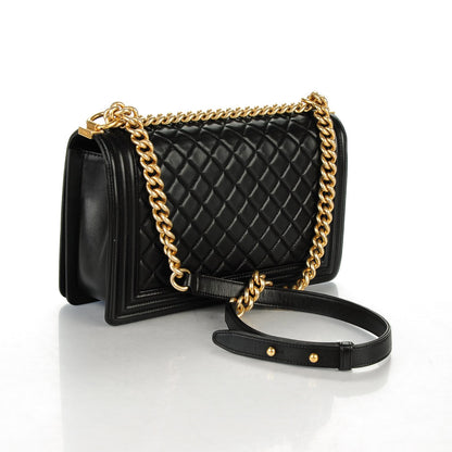 Chanel Lambskin Quilted New Medium Boy Flap Black 3 of 7