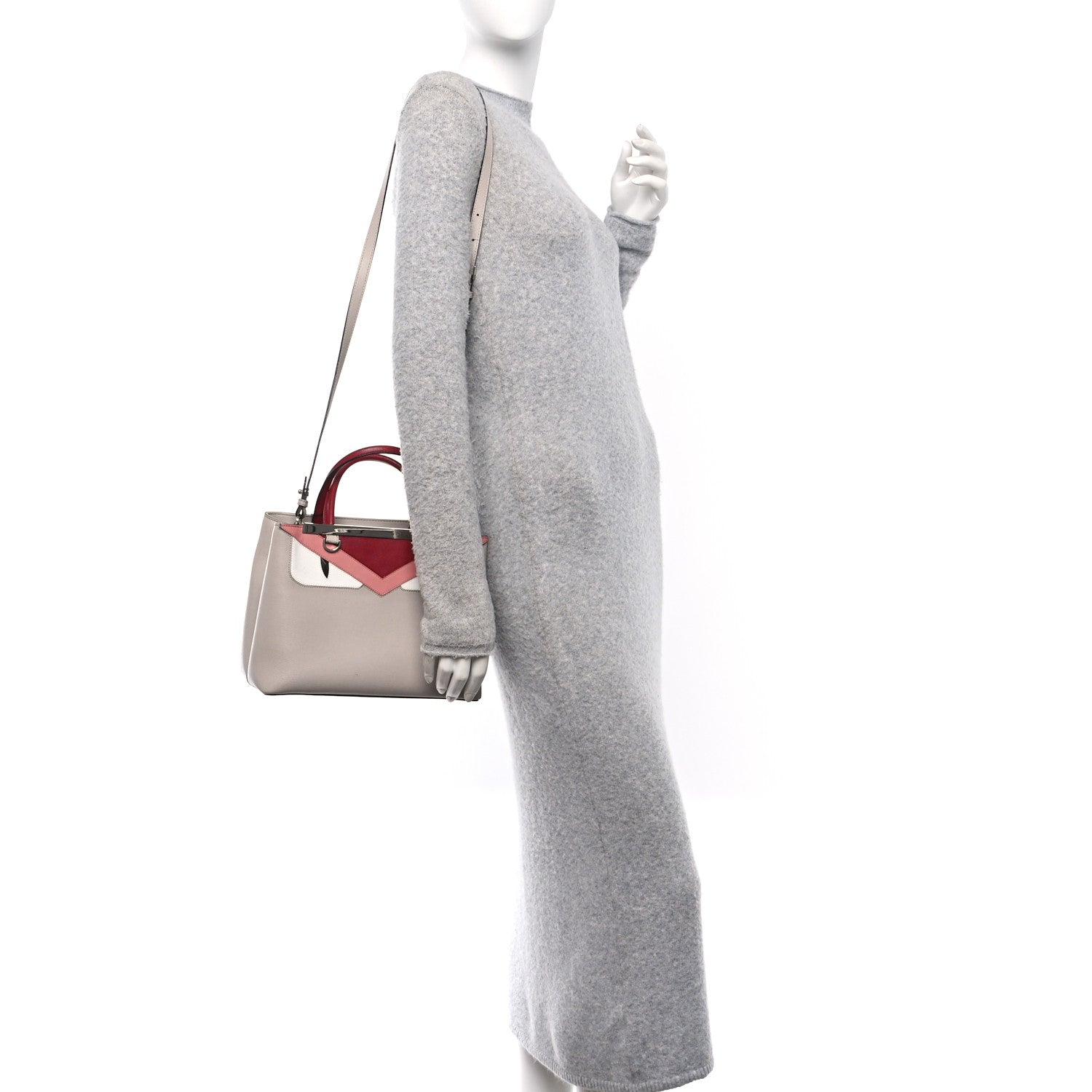 Fendi Vitello Elite Monster Petite 2Jours Tote Polvere Ribes Multicolor 2 of 15