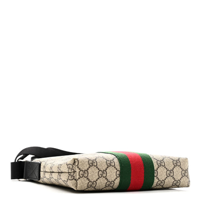 Gucci GG Supreme Monogram Web Messenger Bag Black 4 of 10