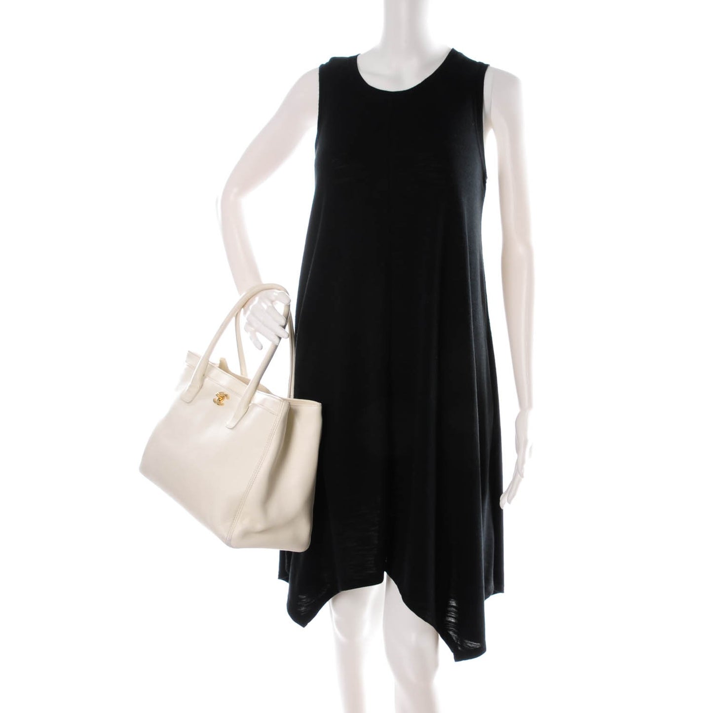 Calfskin Cerf Executive Shopper Tote White