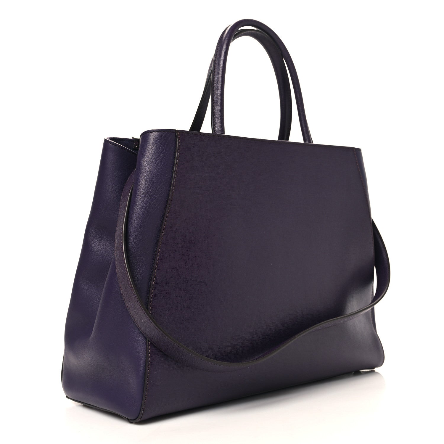 Fendi Vitello Elite Regular 2Jours Tote Ametista 3 of 12