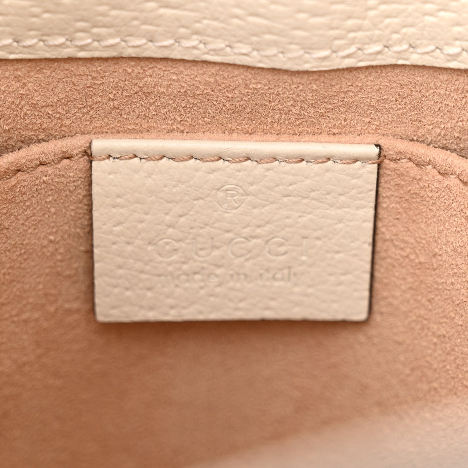 Gucci Glazed Textured Calfskin Web Small Ophidia Bucket Bag Mystic White 6 of 10