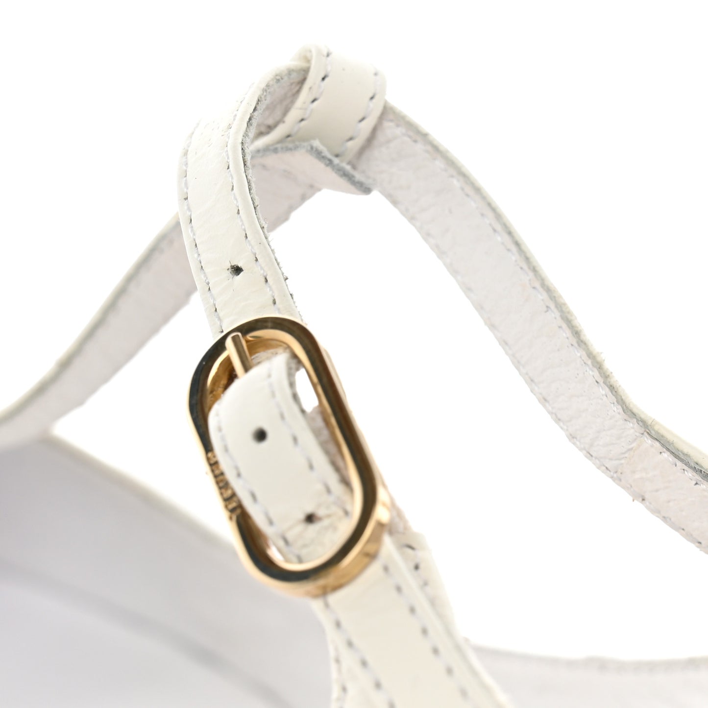 Lambskin CC Studded Flats White