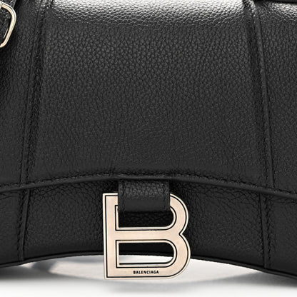 Balenciaga Grained Calfskin Hourglass Top Handle Bag XS Black 8 of 10