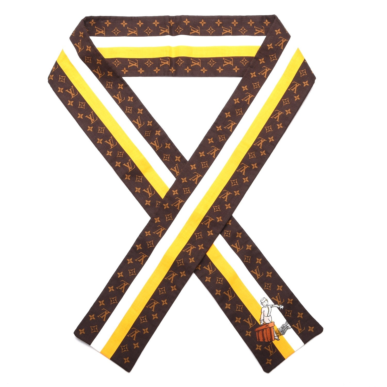 Louis Vuitton Cotton Monogram Groom Bandeau Scarf 1 of 4