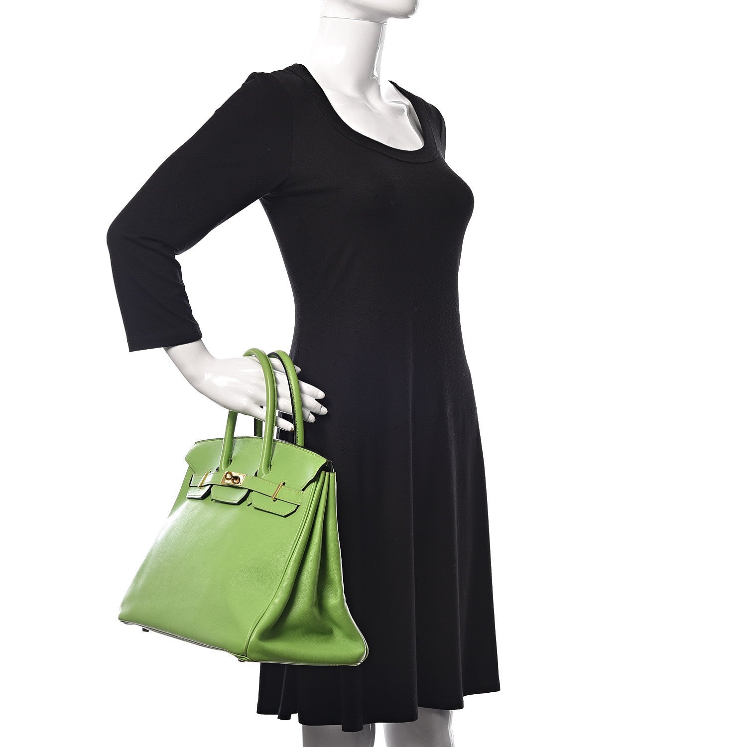 Hermes Veau Gulliver Birkin 35 Vert Cru 2 of 18