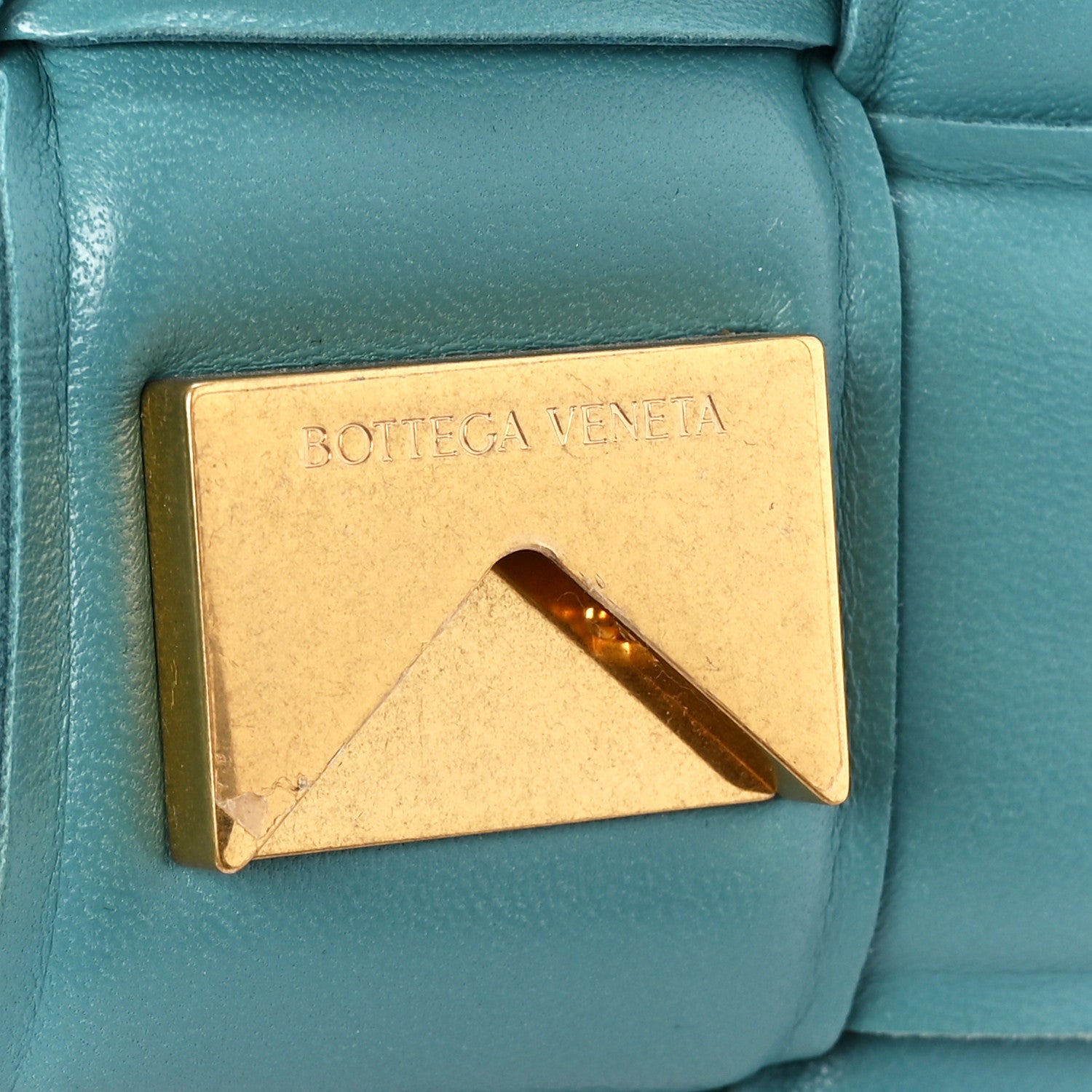 Bottega Veneta Lambskin Maxi Intreccio Padded Chain Cassette Crossbody Bag Mallard 9 of 12