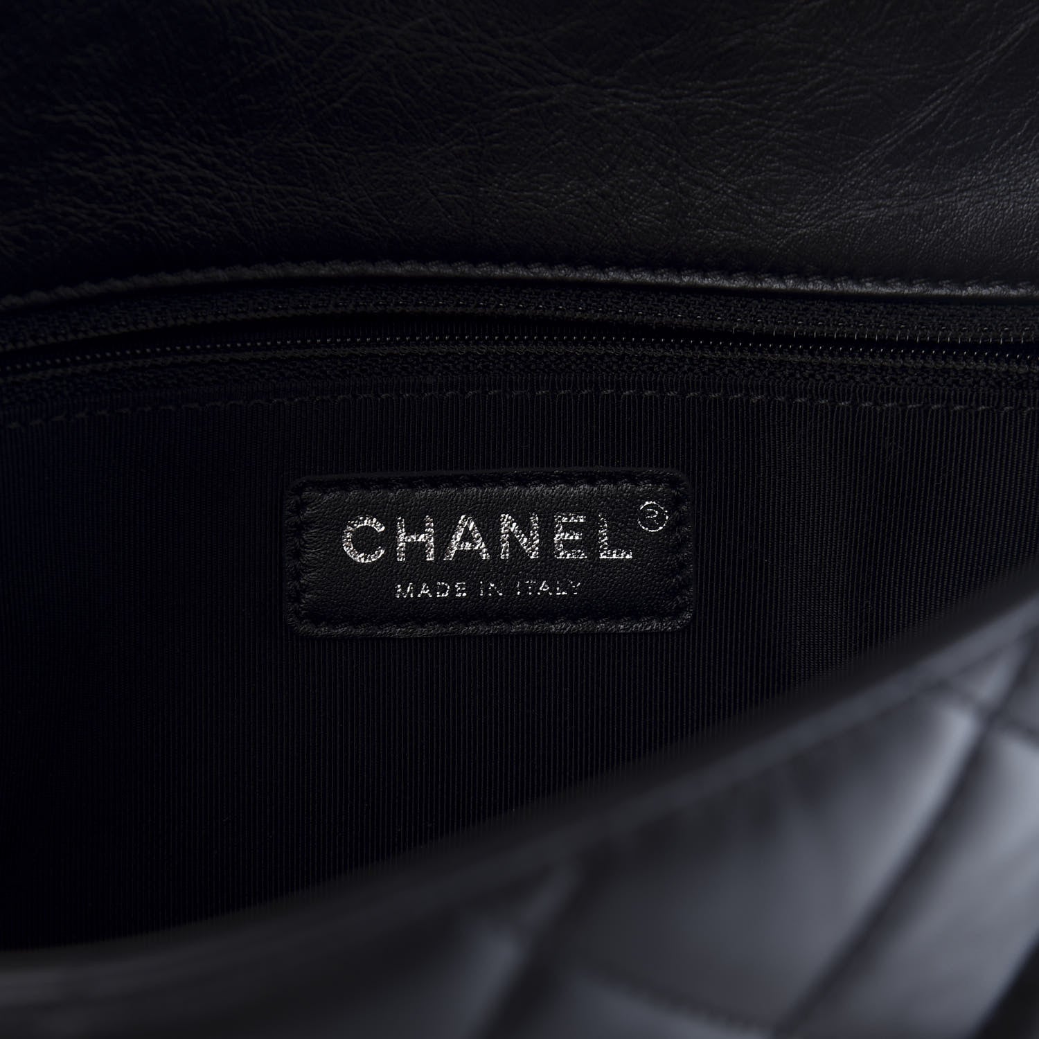 Chanel Crumpled Calfskin Medium Chain Flap Black 8 of 10