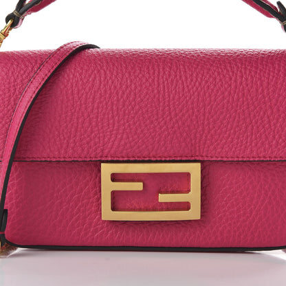 Fendi Cuoio Romano Mini Baguette Fuxia 8 of 8