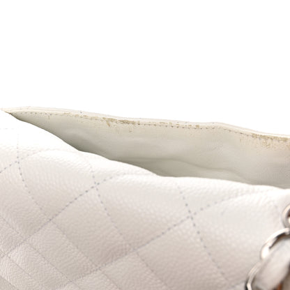 Chanel Caviar Quilted Jumbo Single Flap White 19 of 19