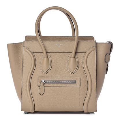 Celine Drummed Calfskin Micro Luggage Dune 1 of 10