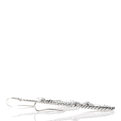 David Yurman Sterling Silver Diamond X Drop Earrings 3 of 4