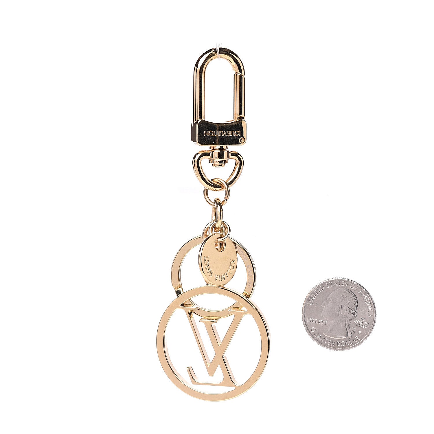 Louis Vuitton LV Circle Bag Charm Key Holder Gold 2 of 4