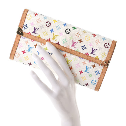 Louis Vuitton Monogram Multicolor Porte Tresor International Wallet White 2 of 9