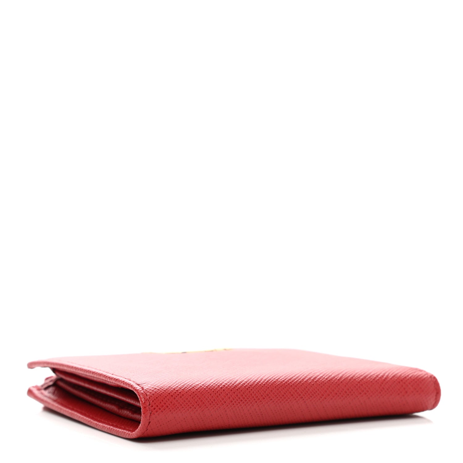 Prada Saffiano Zip Top Compact Wallet Fuoco 4 of 6