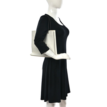 Balenciaga Calfskin Small Logo North South Shopping Tote White 2 of 11